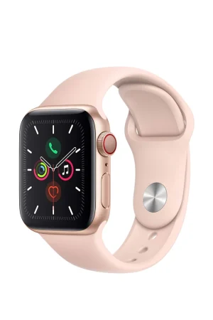 Apple Watch Series 5 (GPS + Cellular, 40MM) - Gold Aluminum Case with Pink Sport Band