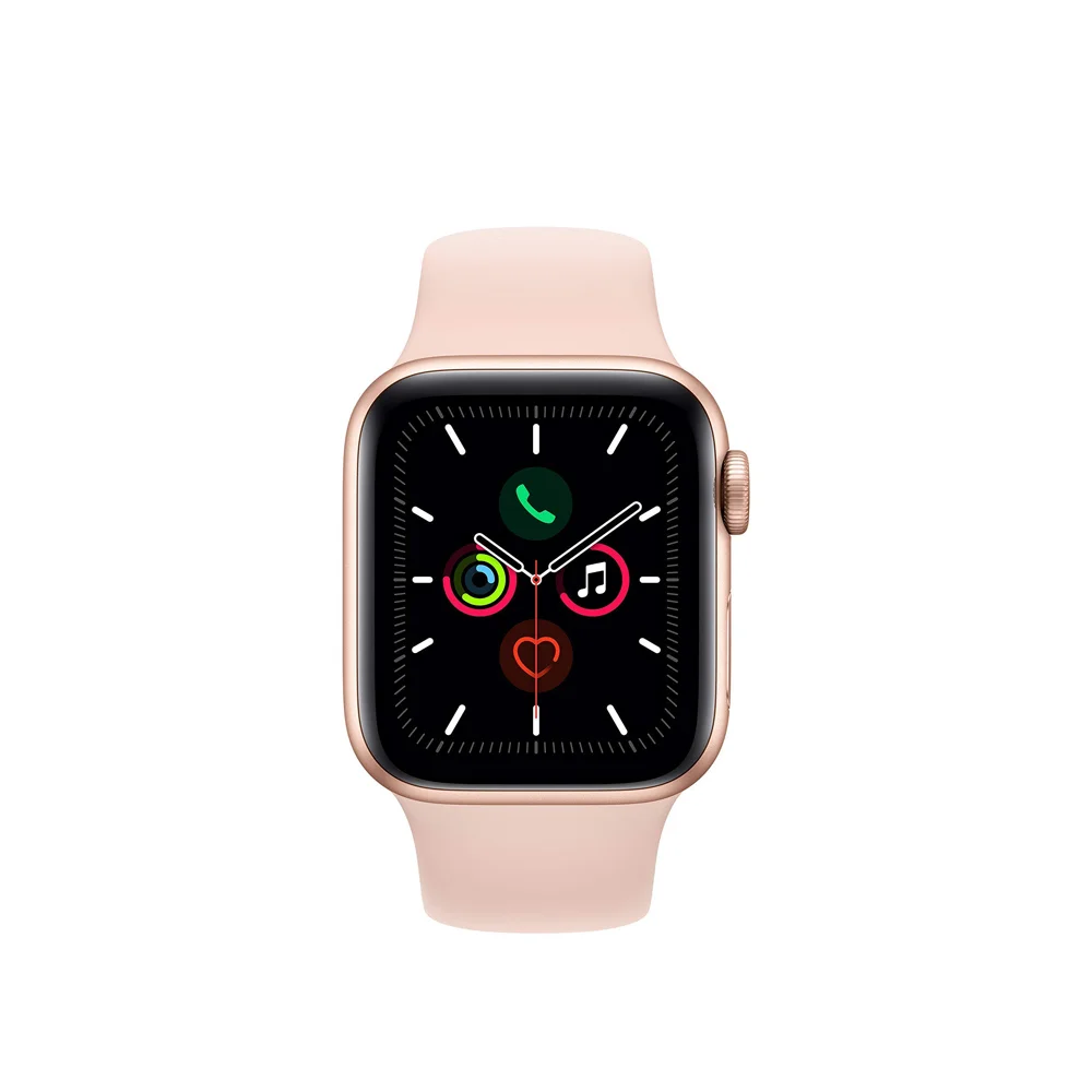 Apple Watch Series 5 (GPS + Cellular, 40MM) - Gold Aluminum Case with Pink Sport Band - Image 2