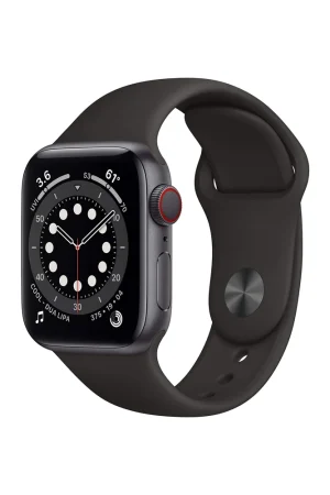 Apple Watch Series 6 (GPS + Cellular, 40mm) - Space Gray Aluminum Case with Black Sport Band